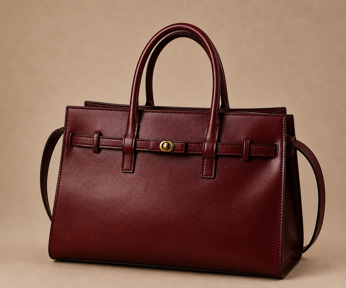 First Venture, a structured Brillè work bag