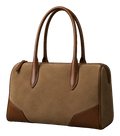 Growth — Brillè two-tone leather work bag, made to order in Tuscany
