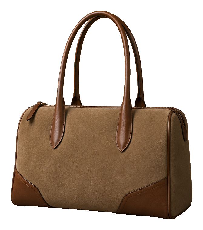 Growth — Brillè two-tone leather work bag, made to order in Tuscany